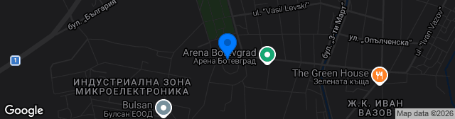Map showing Hristo Botev Izkustven Teren