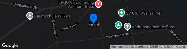 Map showing Rasenplatz Firrel A-Platz