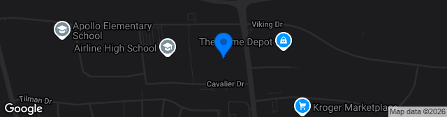 Map showing Airline High School Stadium