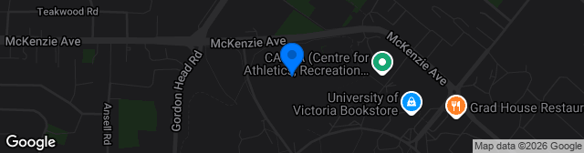 Map showing University of Victoria Centennial Stadium