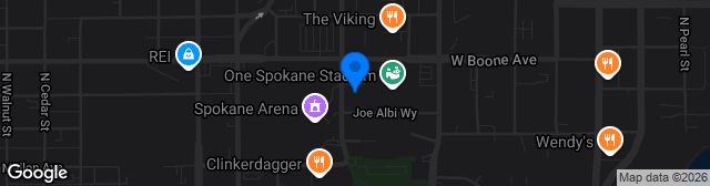 Map showing One Spokane Stadium