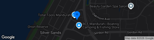 Map showing Poolmart Mandurah Stadium