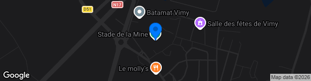 Map showing Stade De La Mine 1