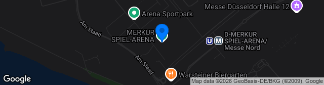 Map showing Düsseldorf Arena