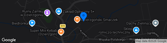 Map showing Stadion DKS Powiśle Dzierzgoń