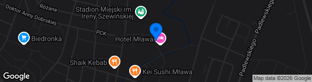 Map showing Stadion MOSiR Mlawa