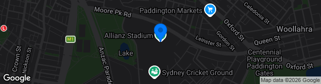 Map showing Allianz Stadium