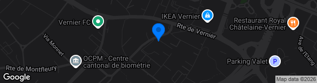 Map showing Stade Municipal de Vernier