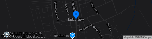 Map showing Stadion Miejski w Lubartowie