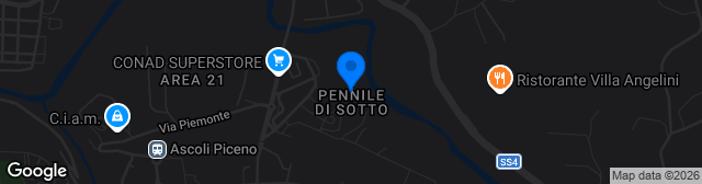 Map showing Centro Sportivo Città di Ascoli