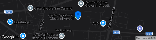 Map showing Centro Sportivo Giovanni Arvedi