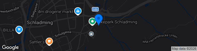 Map showing Hohenhaus Tenne Area Schladming