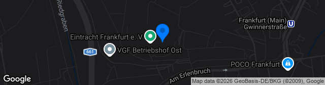 Map showing Stadion am Riederwald