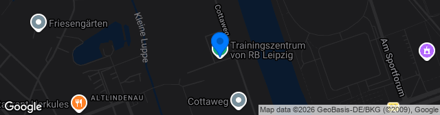 Map showing Trainingszentrum RB Leipzig Platz 1