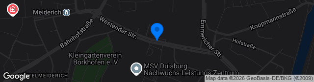 Map showing BZA Westender Straße