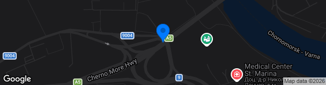 Map showing Cherno More Sports Complex