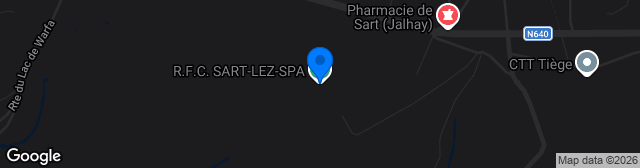 Map showing Terrein 2 RFC Sart-lez-Spa