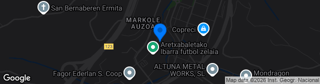 Map showing Campo de Fútbol Ibarra