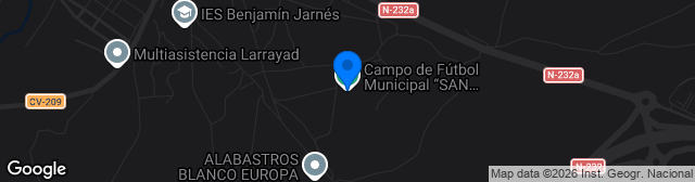 Map showing Campo de fútbol San Miguel de Fuentes de Ebro