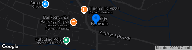 Map showing Arena Kulykiv