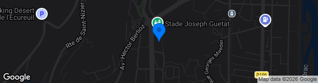 Map showing Complexe Sportif Joseph Guetat