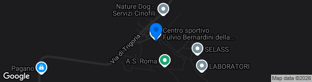 Map showing Centro Sportivo Fulvio Bernardini