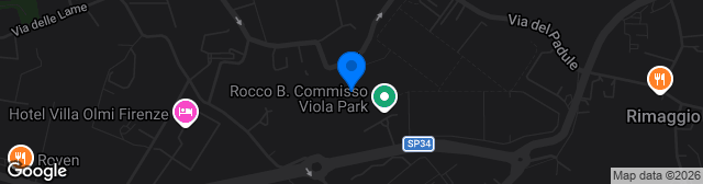 Map showing Stadio Curva Fiesole - Viola Park