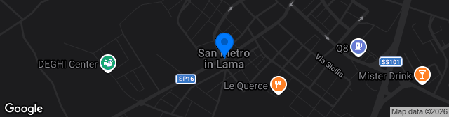 Map showing Campo Sportivo San Pietro in Lama