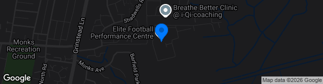Map showing American Express Elite Football Performance Centre