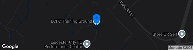 Map showing LCFC Training Ground Match Pitch 1