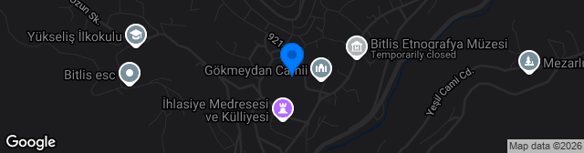 Map showing Bitlis 8 Ağustos Stadyumu