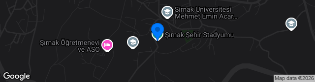 Map showing Şırnak Şehir Stadyumu