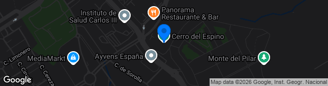 Map showing Cerro del Espino Campo Artificial