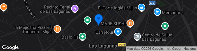 Map showing Ciudad Deportiva Las Lagunas