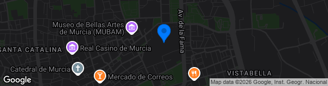 Map showing Estadio BeSoccer La Condomina