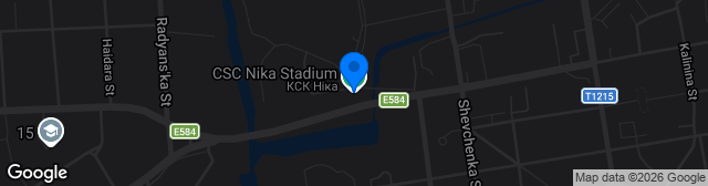 Map showing KSK Nika - Iskusstvennoe futbolnoe pole