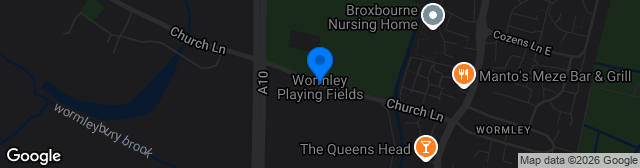 Map showing Wormley Playing Fields