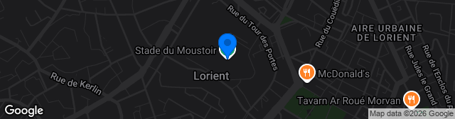 Map showing Stade du Moustoir - Yves Allainmat