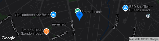 Map showing Sheffield United Football Academy
