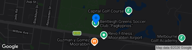 Map showing Kingston Heath Soccer Complex Field 2