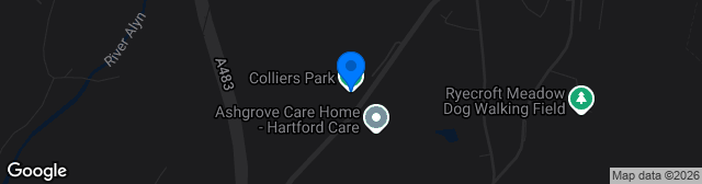 Map showing Colliers Park