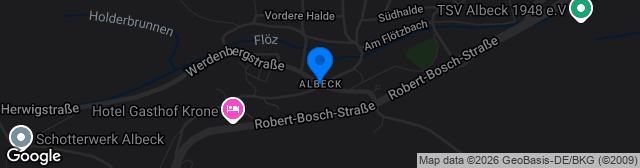 Map showing Albeck Hauptspielfeld