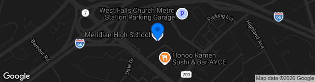 Map showing Meridian High School