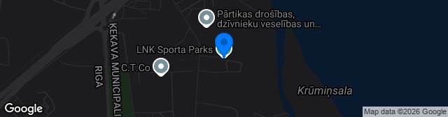Map showing LNK Sporta Parks (mākslīgais)