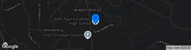 Map showing John Paul II Catholic High School