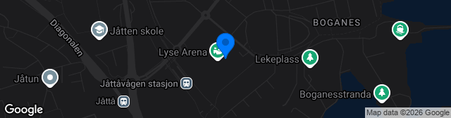 Map showing Lyse Arena