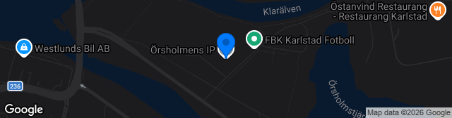 Map showing Örsholmens IP Konstgräs
