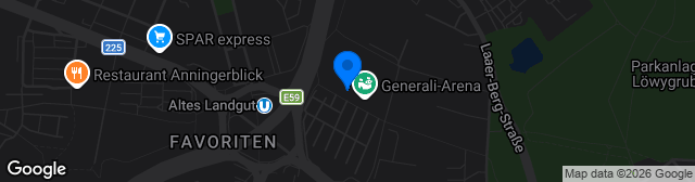Map showing Generali Arena - Platz 2