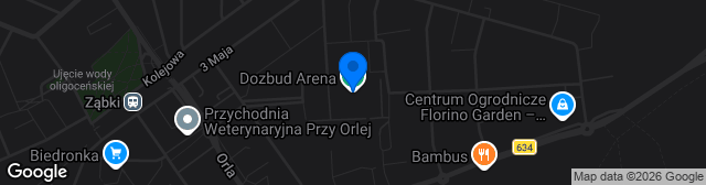 Map showing Stadion Dolcanu Ząbki