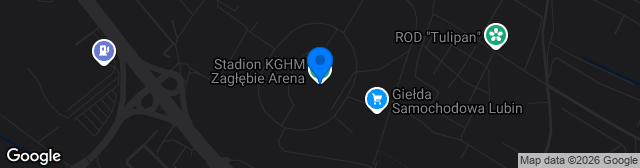 Map showing KGHM Zagłębie Arena